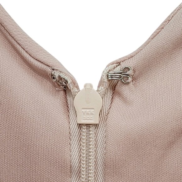 Adrianna Papell Women's Blush Ribbon Shoulder Cowl Neck Formal Maxi Dress Sz 10 - Picture 4 of 12